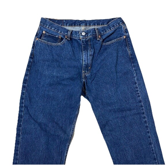 Levis 550 Jeans Mens 36x30 Blue Dark Wash Relaxed Fit Straight Leg Modern - Picture 2 of 9